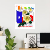 Texas roos-superposter poster (Thuiskantoor)