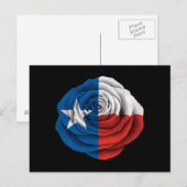 Texas Roos vlag op zwart Briefkaart (Voorkant / Achterkant)