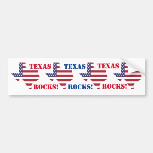 TEXAS ROTSEN! BUMPERSTICKER (Voorkant)