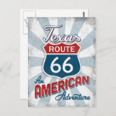 Texas Route 66 Amerika Briefkaart (Voorkant / Achterkant)