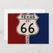Texas Route 66 Briefkaart (Voorkant / Achterkant)