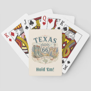 Texas Route 66 Cowgirl Spelletjes Avond Western St Pokerkaarten