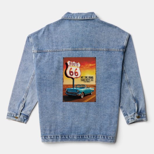 Texas Route 66 Festival Denim Jacket (Achterkant)