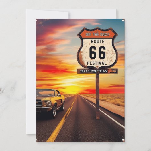 Texas Route 66 Festival Invitation (Devant)