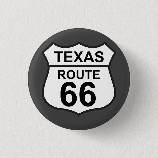 Texas Route 66 Hwy Sign Ronde Button 3,2 Cm (Voorkant)