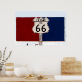  Texas Route 66 Poster (Keuken)