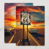 Texas Route 66 Road Trip Geheugen Kaart (Voorkant / Achterkant)