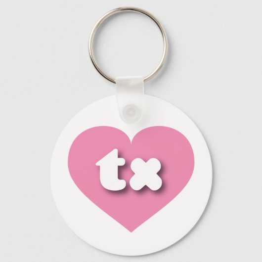 Texas roze hart - Ik hou van tx Sleutelhanger (Voorkant)