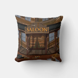 Texas Saloon bar vakantieposter Kussen