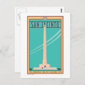 TEXAS-San Jacinto Monument Briefkaart (Voorkant / Achterkant)