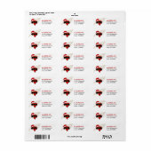 Texas Santa Belt en Snowflakes Return Address Etiket (Full Sheet)