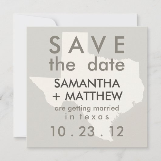 Texas Save the Date Kaarten (Voorkant)