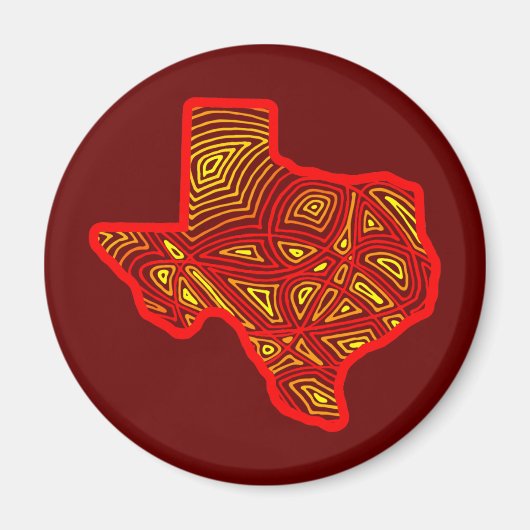 Texas Scribbleprint Magneet (Voorkant)