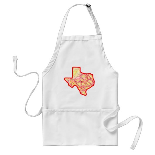Texas Scribbleprint Standaard Schort (Voorkant)