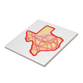 Texas Scribbleprints Art Tegeltje (Zijkant)
