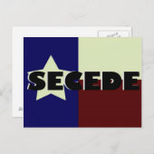 Texas SECEDE Briefkaart (Voorkant / Achterkant)