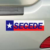 Texas SECEDE Bumpersticker (Op auto)