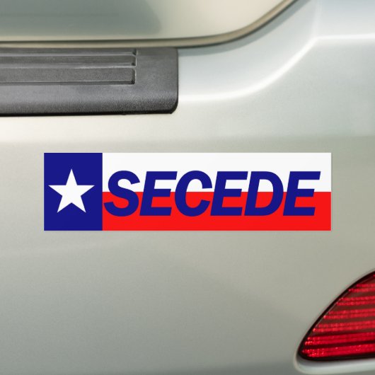 Texas SECEDE Bumpersticker (Op auto)