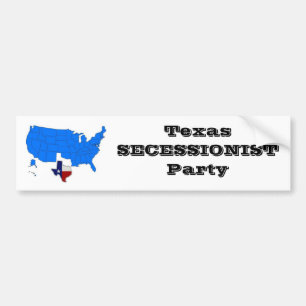 Texas SECESSIONISTE Partij Bumpersticker