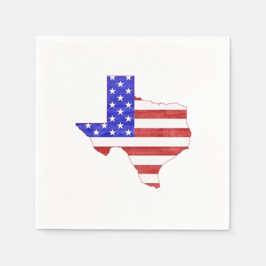 Texas Shaped American Flag Patriotic Texan TX Servet (Voorkant)