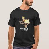 Texas Shaped Desert Scenery Us State T-shirt (Voorkant)