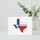 Texas Shaped State Flag Red White Blue Lone Star Briefkaart (Staand voorkant)