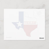 Texas Shaped State Flag Red White Blue Lone Star Briefkaart (Achterkant)
