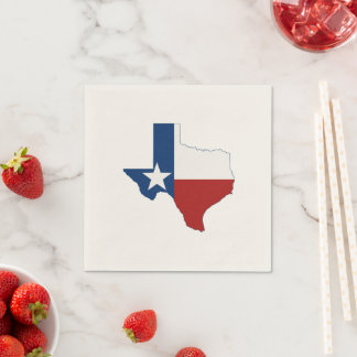 Texas Shaped State Flag Texan Lone Star Party Servet