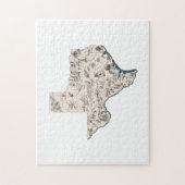 Texas Shaped Texan Lone Star Afbeelding Map Legpuzzel (Verticaal)
