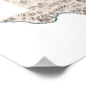 Texas Shaped Texan Lone Star Afbeelding Map Poster