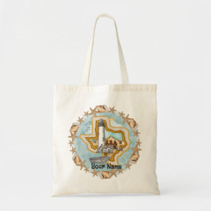 Texas Shells Lighthouse Tote Bag