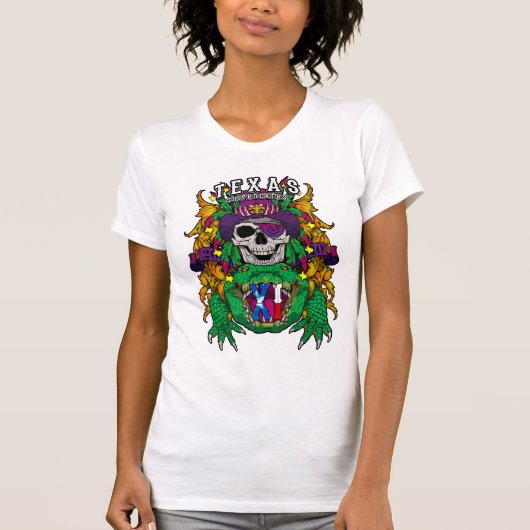 Texas ShipRockers 2020 Woman's White Shirt (Voorkant)