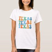 Texas Shirt Wavy Groovy Font (Voorkant)