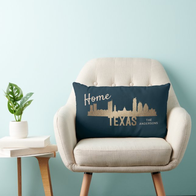 Texas Skyline Gold Family Home Kussen (Stoel)