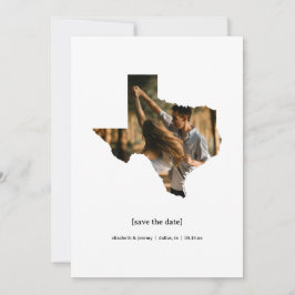 Texas Sla de datum fotokaart op Save The Date