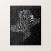Texas Slang Word Art Map Jigzaag Puzzle Legpuzzel (Verticaal)