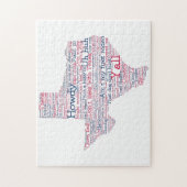 Texas Slang Word Art Map Jigzaag Puzzle Legpuzzel (Verticaal)