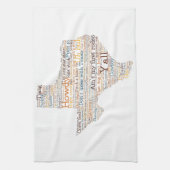 Texas Slang Word Art Map Theedoek (Verticaal)