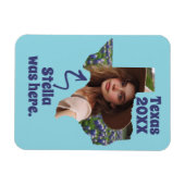 Texas Souvenir Aangepaste Naam, Foto en Jaar Magneet (Horizontaal)