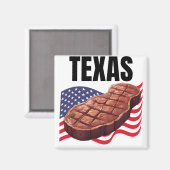 Texas Square Magnet Magneet (Voorkant / Achterkant)