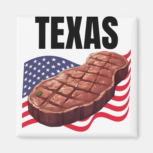 Texas Square Magnet Magneet (Voorkant)