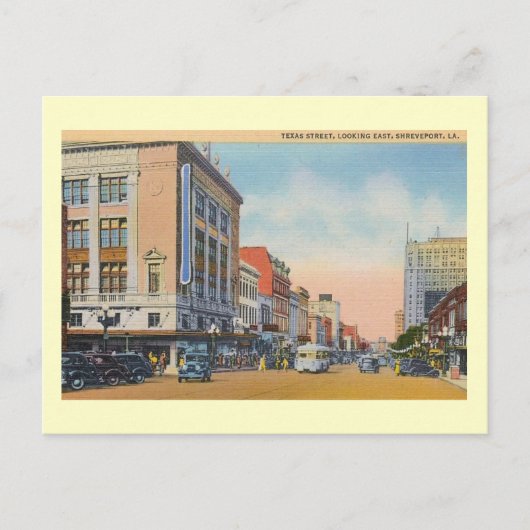 Texas St., Shonthport, Louisiana  Briefkaart (Voorkant)