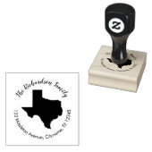 Texas staat retouradres rubberstempel 	rubberstempel (Gestempeld)