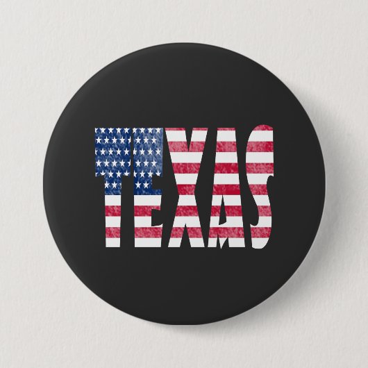 Texas staat ronde button 7,6 cm (Voorkant)
