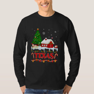 Texas, staat voor kerstboomverlichting Pajama T-shirt