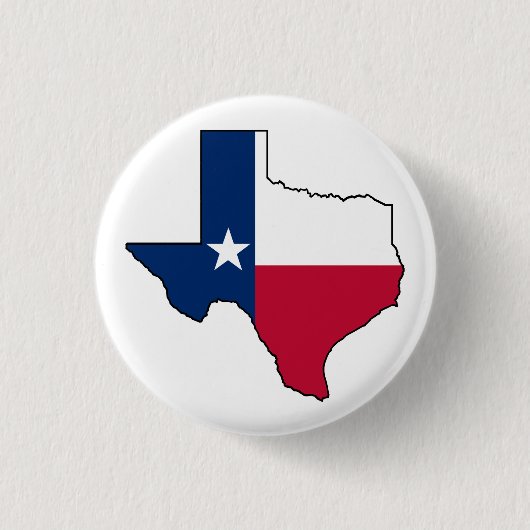 Texas Staatsvlagkaart Ronde Button 3,2 Cm (Voorkant)