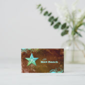 Texas Star Carte de visite Brown Bijoux bleu (Debout devant)