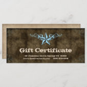 Texas Star Gift Certificate Baby Blue (Voorkant / Achterkant)