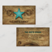 Texas Star Licensed Bartender Suede Blue Swirls Visitekaartje (Voorkant / Achterkant)