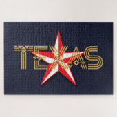 Texas Star op zwart Legpuzzel (Horizontaal)